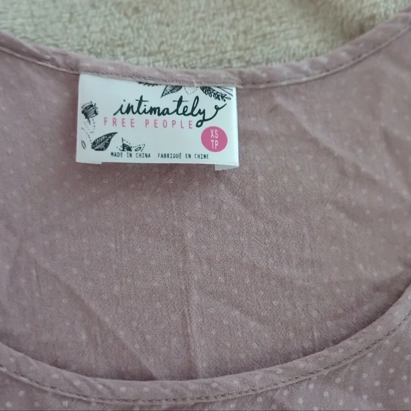 Intimately Free People XS Dusty Purple Voile Lace Polka Dot Trapeze Slip Dress - Picture 5 of 11